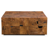 Uttermost Teak Tac Toe Coffee Table – Caramel