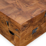 Uttermost Teak Tac Toe Coffee Table – Caramel