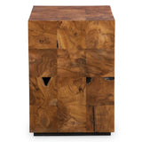 Uttermost Teak Tac Toe Side Table – Caramel