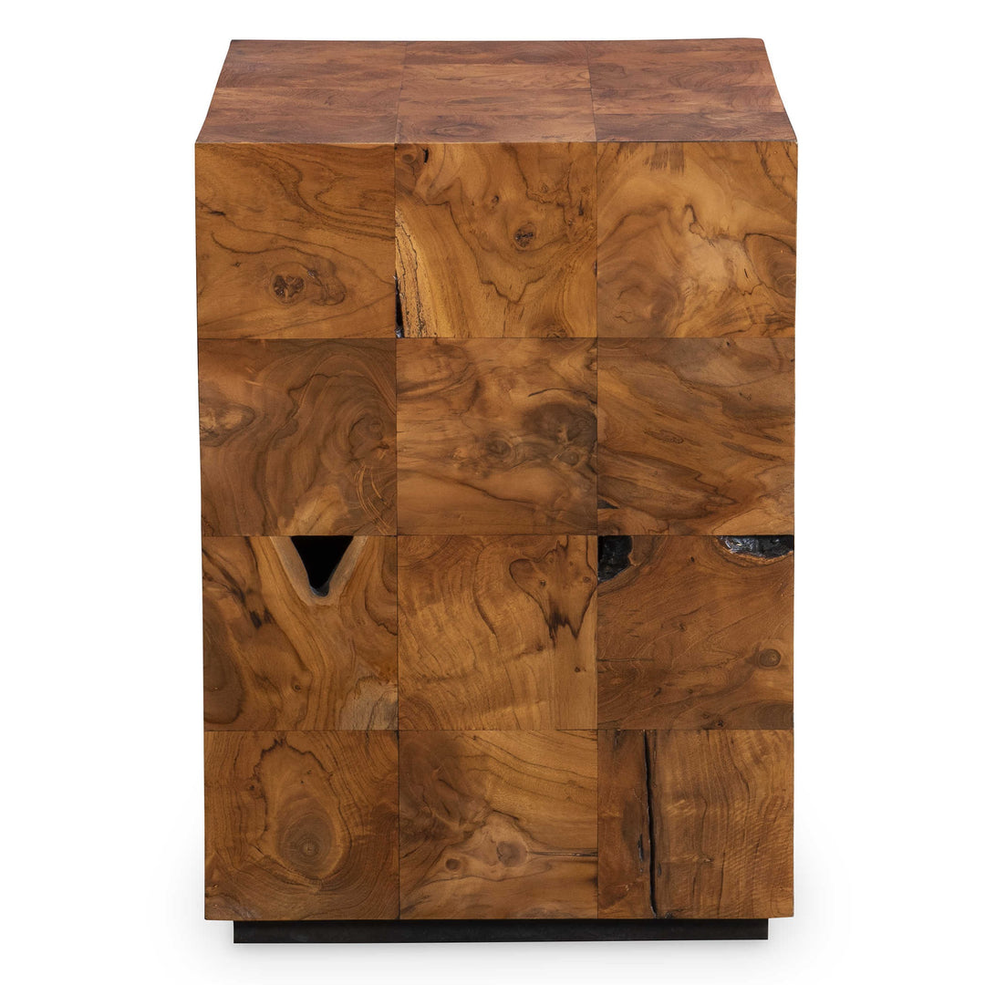 Uttermost Teak Tac Toe Side Table – Caramel