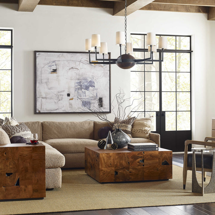 Uttermost Teak Tac Toe Side Table – Caramel