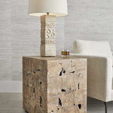 Uttermost Teak Tac Toe Side Table – Light