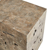 Uttermost Teak Tac Toe Side Table – Light