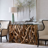 Uttermost Teak Wood Console Table