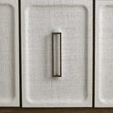Uttermost White Linen 3 Door Cabinet