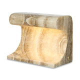 Uttermost Black Label Carved Beam Rechargeable Mini Lamp – Latte Onyx