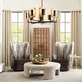 Uttermost Black Label Open Book 8 Light Chandelier
