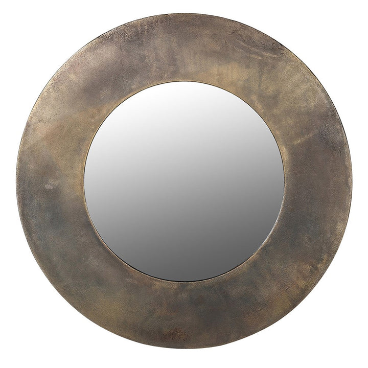 Vanguard Round Mirror – Antique Brass