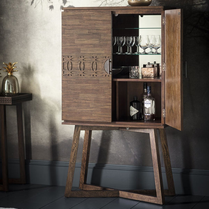 Varun Bar Cabinet – Brown