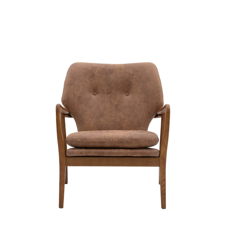 Vaughn Armchair – Brown Leather