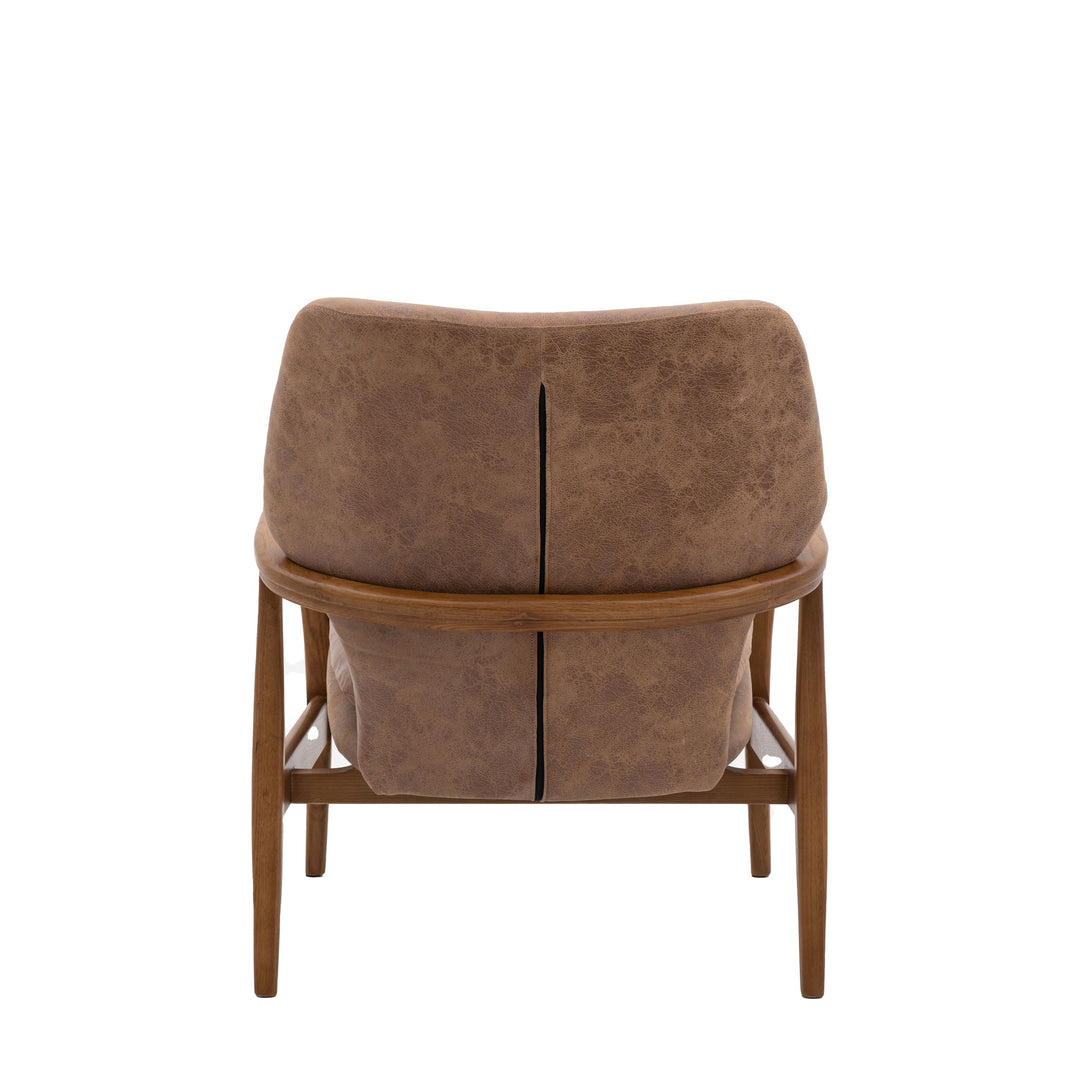 Vaughn Armchair – Brown Leather