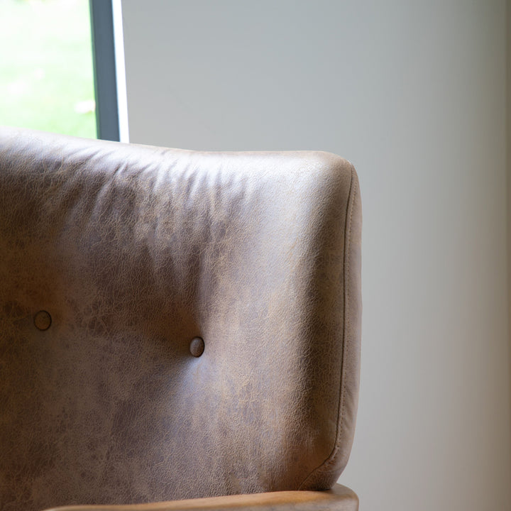 Vaughn Armchair – Brown Leather