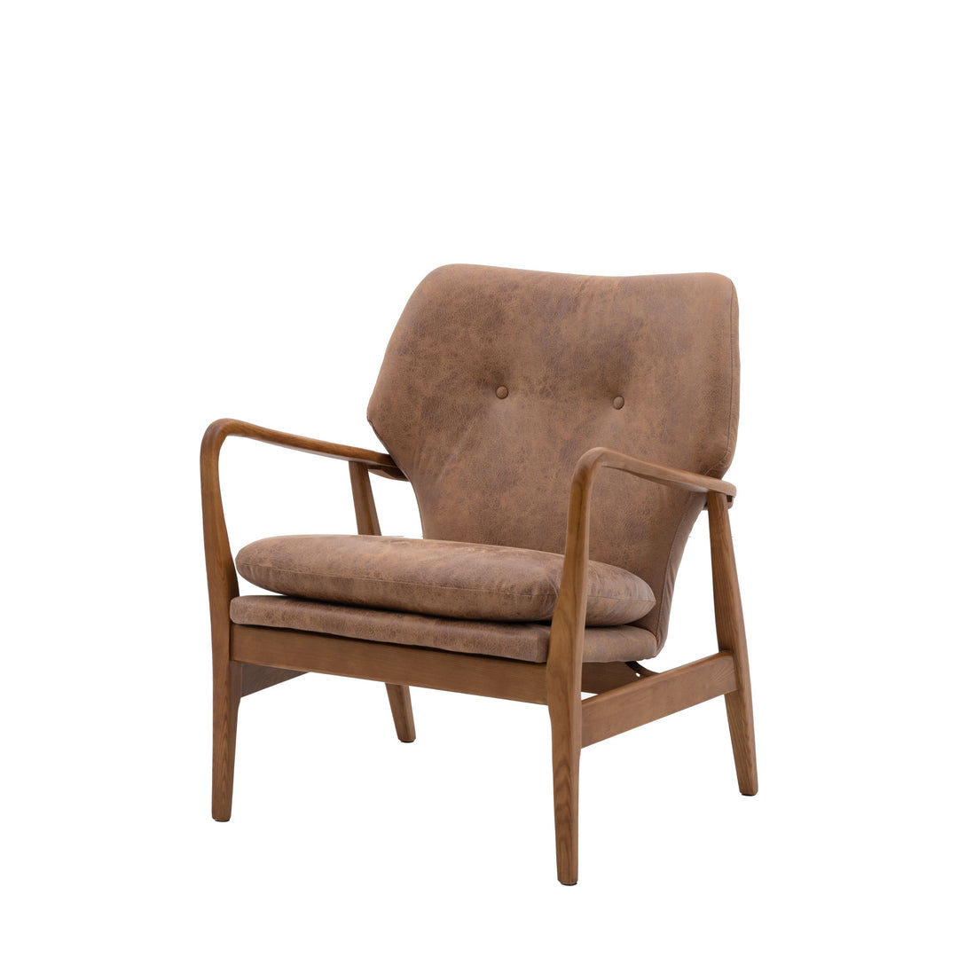 Vaughn Armchair – Brown Leather