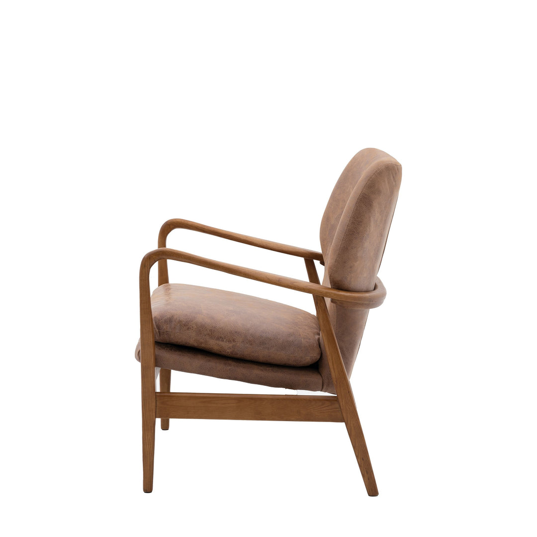 Vaughn Armchair – Brown Leather