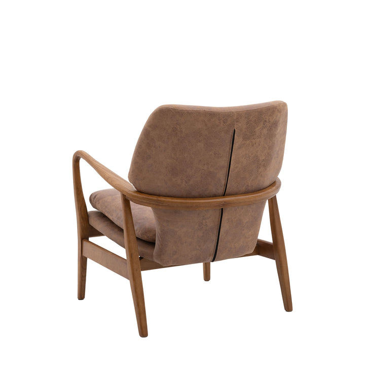 Vaughn Armchair – Brown Leather