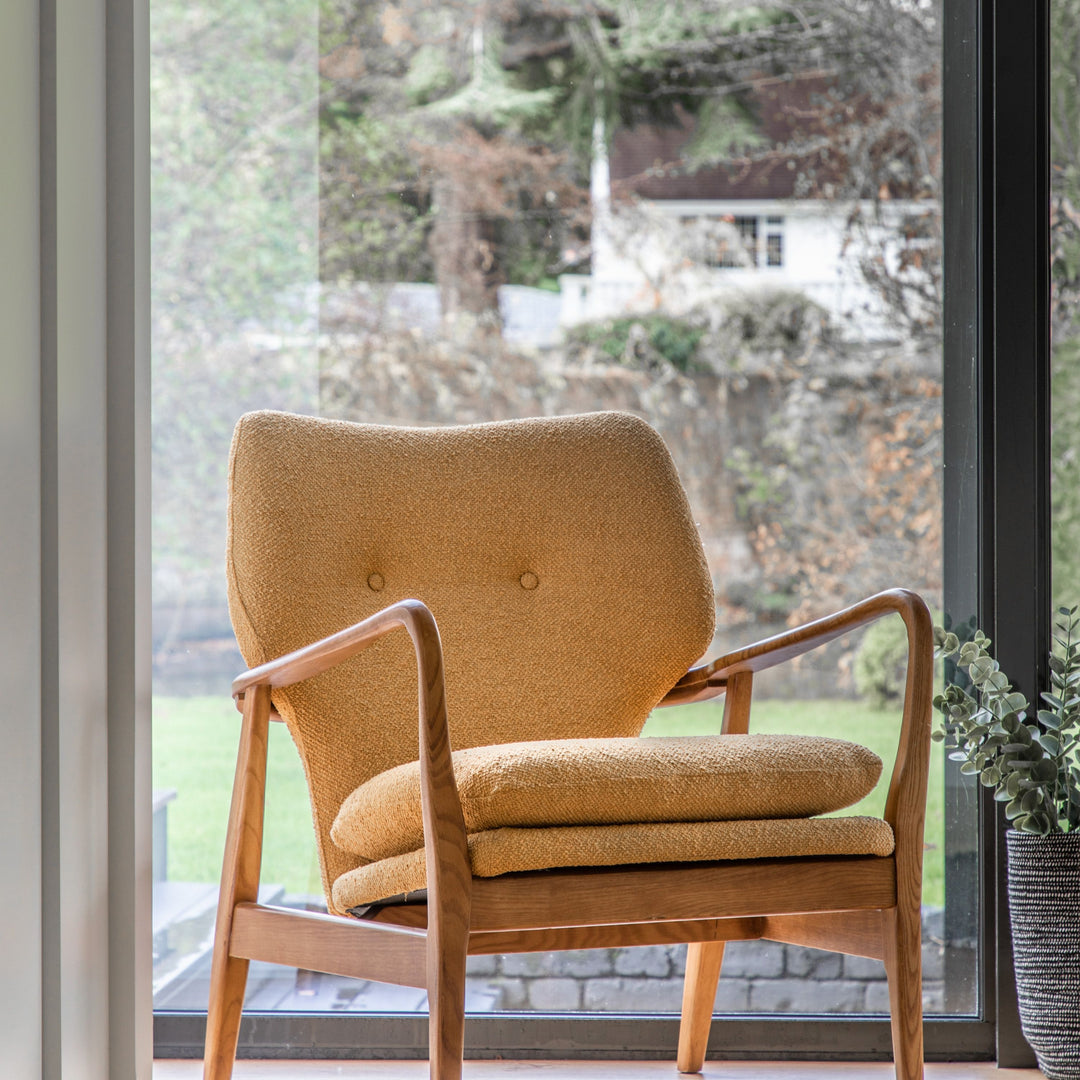 Vaughn Armchair – Ochre Boucle