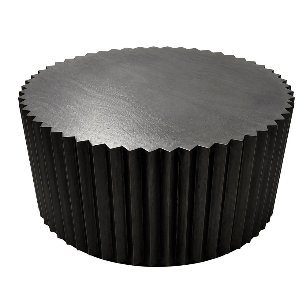 Waverley Round Ridged Coffee Table – Black