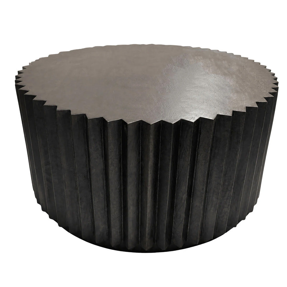 Waverley Round Ridged Coffee Table – Black