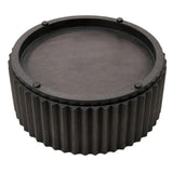Waverley Round Ridged Coffee Table – Black