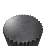 Waverley Round Ridged Side Table – Black