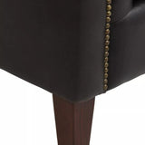 Wendell Three Seater Chesterfield Sofa – Black Leather