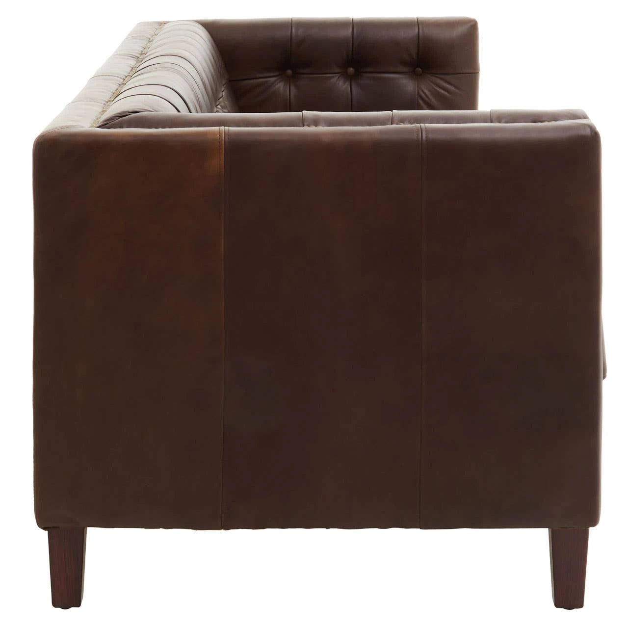 Wendell Three Seater Chesterfield Sofa – Brown Leather