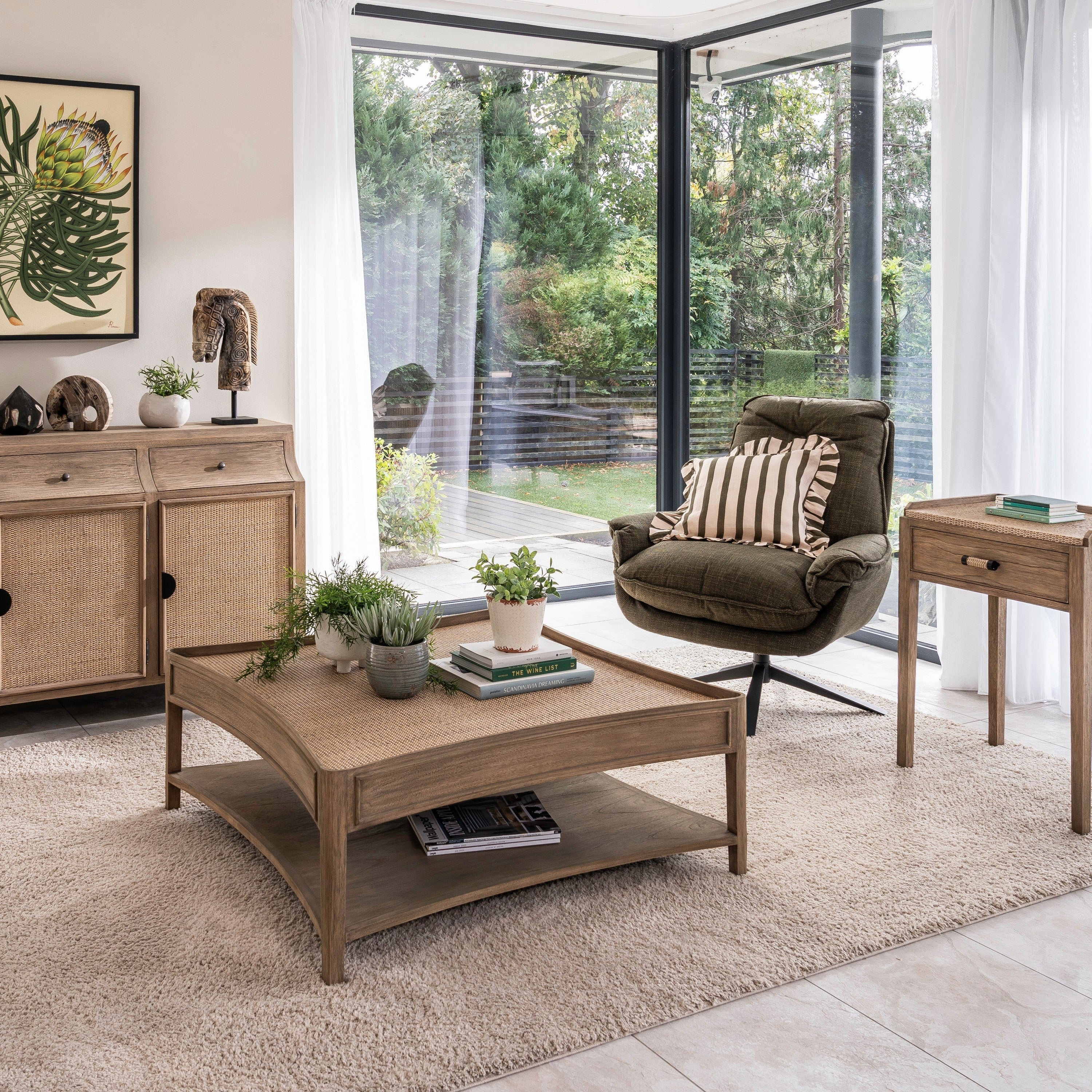 Wilbur Occasional Chair – Olive Grey Twill
