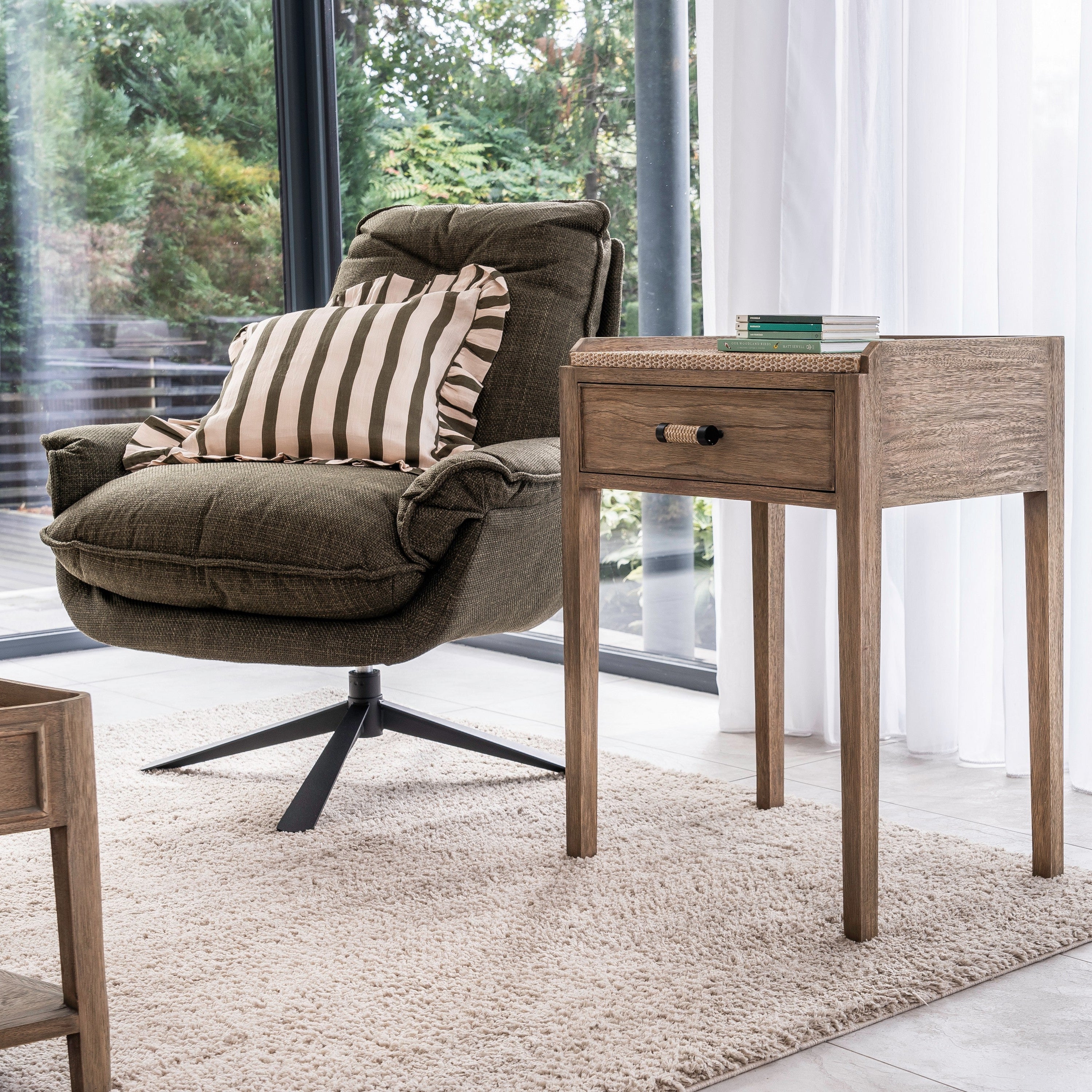 Wilbur Occasional Chair – Olive Grey Twill