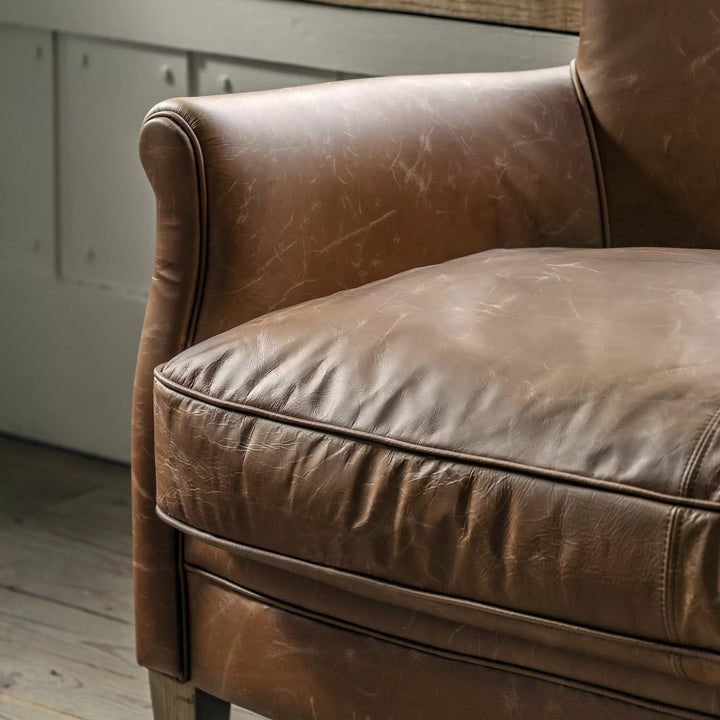 Winston Sofa – Vintage Brown Leather