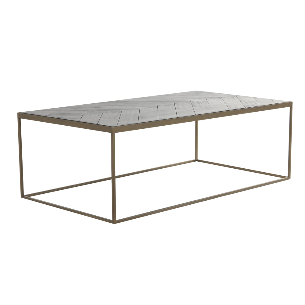 Light & Living Chisa Coffee Table in Black and Antique Bronze