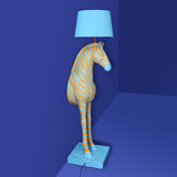 Zebra Floor Lamp – Blue & Orange
