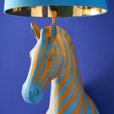 Zebra Floor Lamp – Blue & Orange