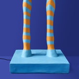 Zebra Floor Lamp – Blue & Orange