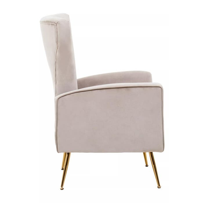 Elodie Accent Chair – Mink Velvet