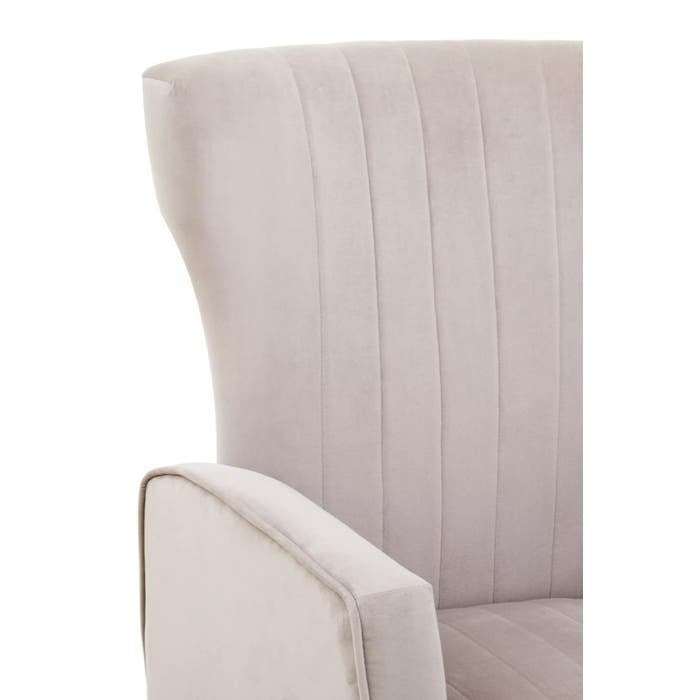 Elodie Accent Chair – Mink Velvet