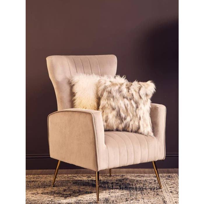 Elodie Accent Chair – Mink Velvet