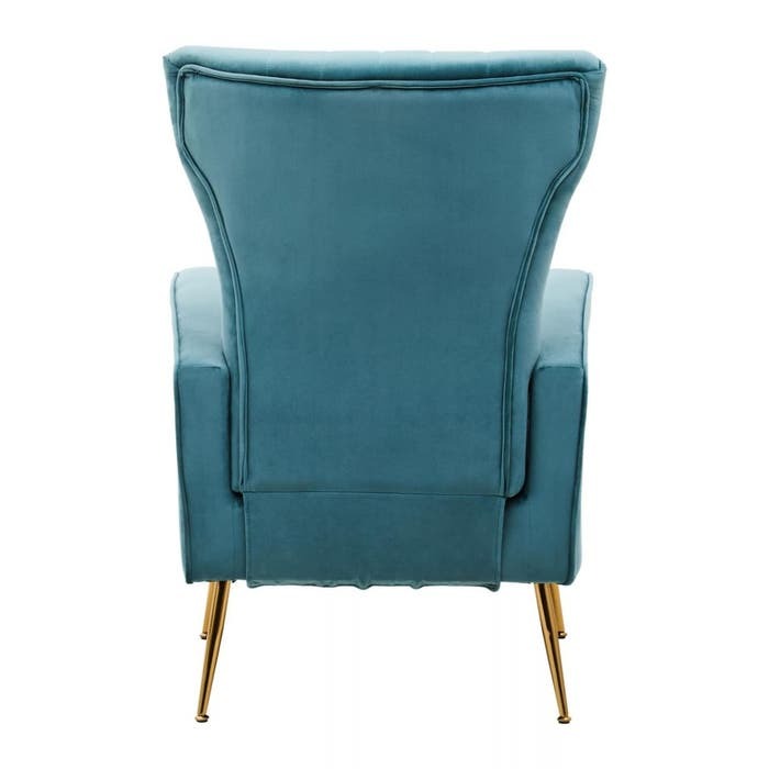 Elodie Accent Chair – Turquoise Velvet