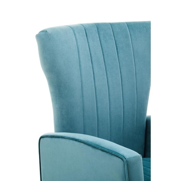 Elodie Accent Chair – Turquoise Velvet