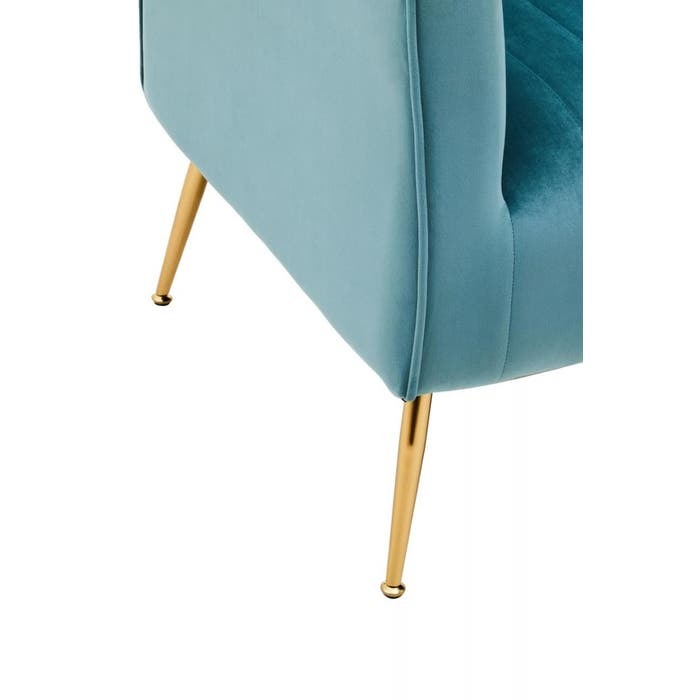 Elodie Accent Chair – Turquoise Velvet