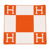 Orange & White Checkerboard Cushion Cover – Open Box Return