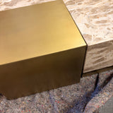 Edmund Coffee Table in Antique Gold and Crema Marble – Second