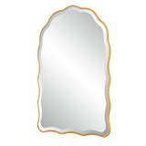 Keiichi Irregular Arched Mirror - Gold Leaf