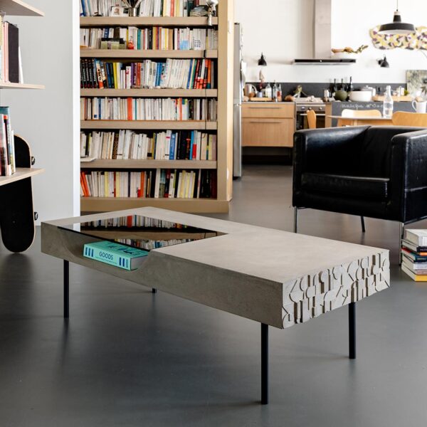Lyon Beton Curb Coffee Table with Concrete Top