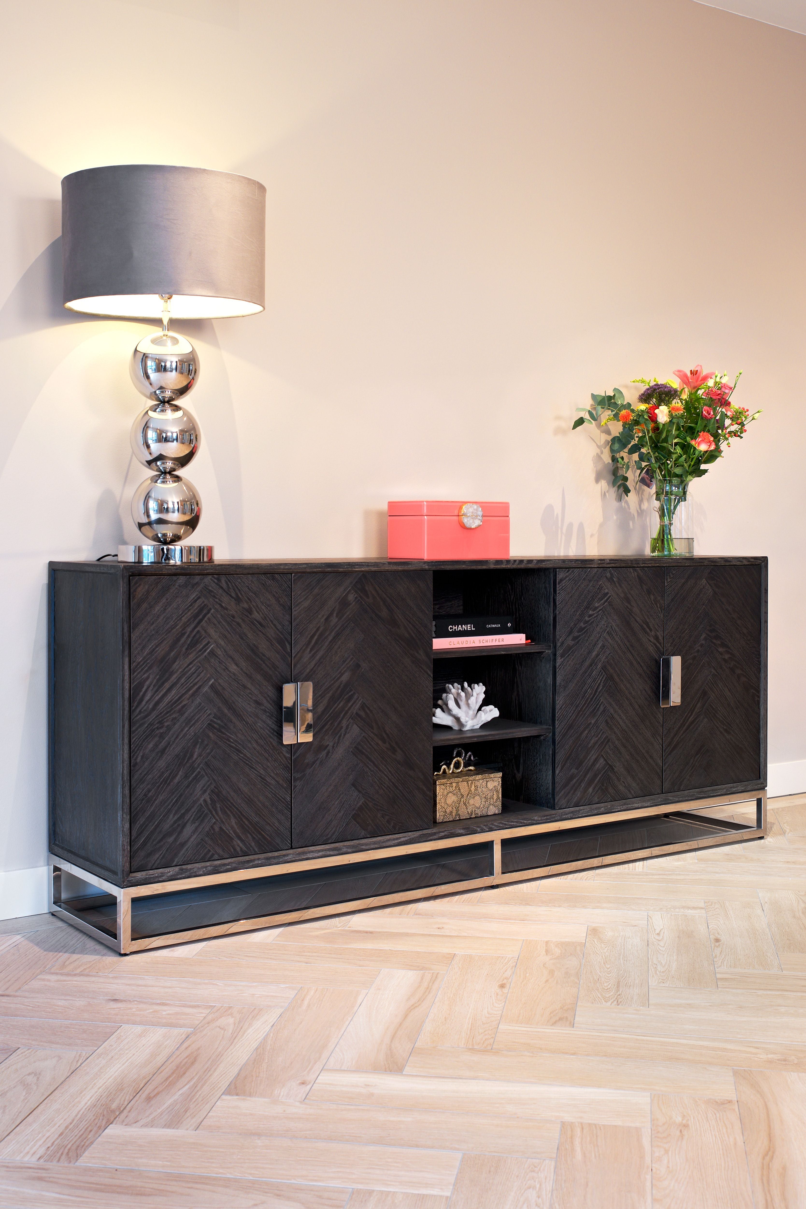 Oak black deals sideboard