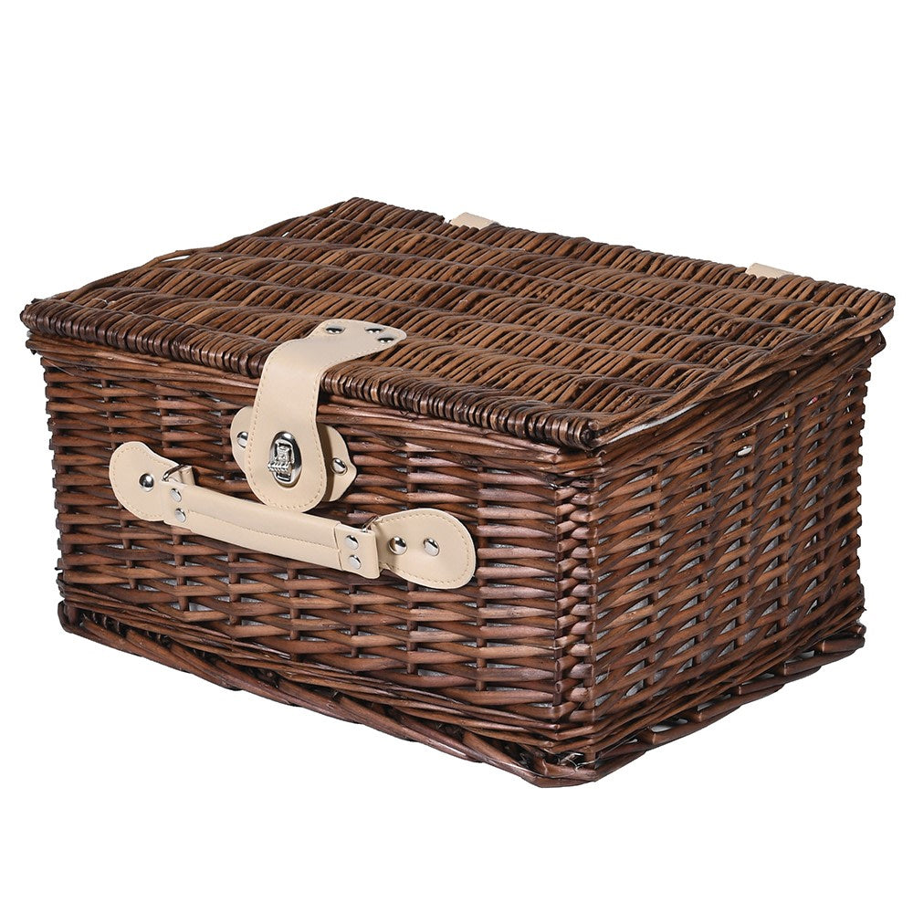 2 Person Pinstriped Picnic Basket - Excess Stock