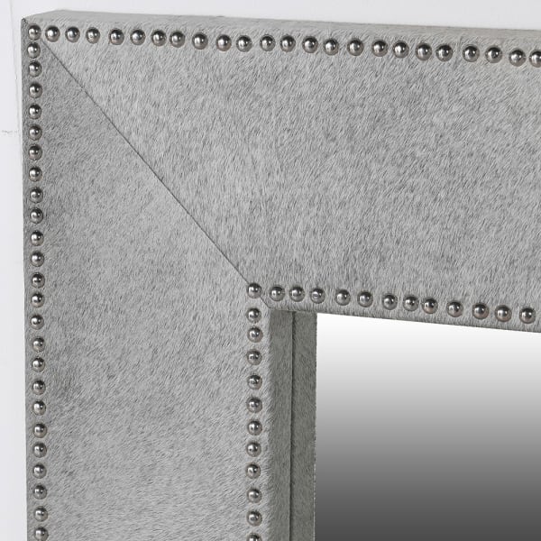 Cowhide Studded Wall Mirror