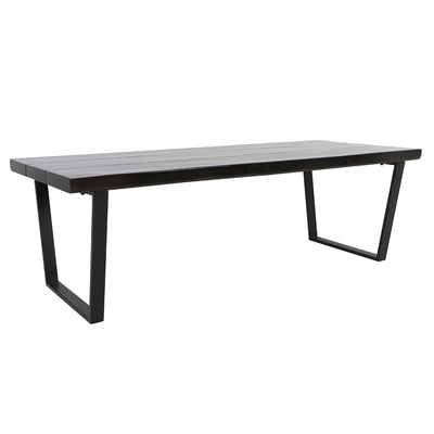 Aerina Dining Table with Shiny Black Finish - Large