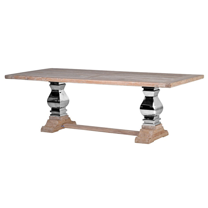 Alaric Refectory Table with Steel and Reclaimed Wood