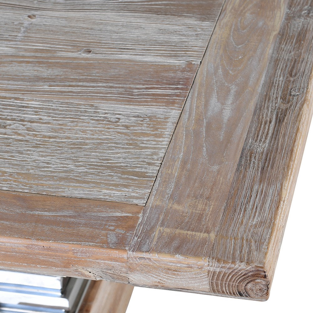 Alaric Refectory Table with Steel and Reclaimed Wood