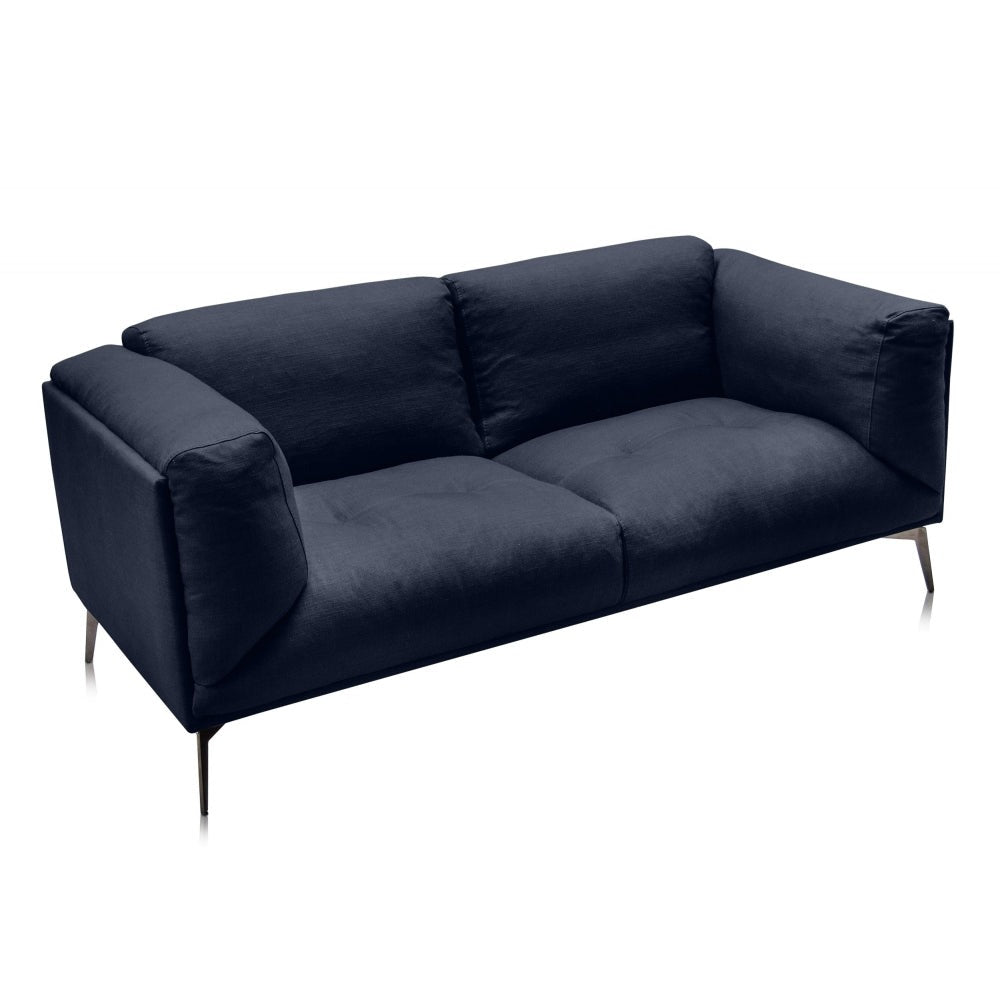 Alberta Two-Seater Sofa with Reynaldo Rave Blue Nights Fabric